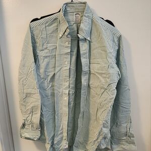 Brooks Brothers Green Striped Shirt